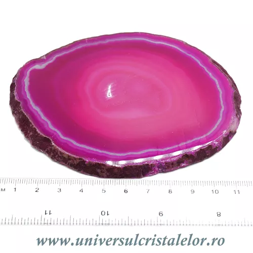 Felie subtire agat roz unicat m09