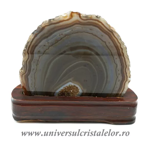 Agat pe suport de lemn unicat m05