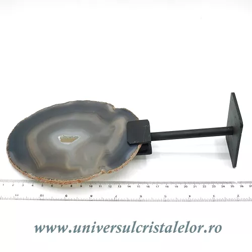 Felie agat natural pe suport de metal unicat m09 Felie agat natural pe suport de metal unicat m09