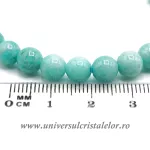 Bratara amazonit rotund fatetat - 6.5 mm