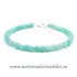 Bratara amazonit cub fatetat - 4,5 mm