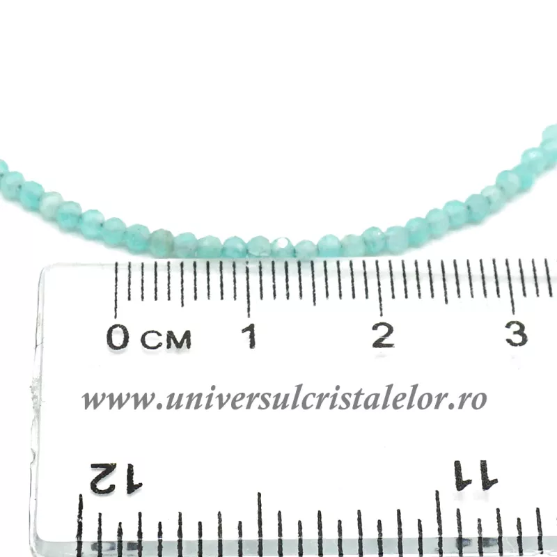 Bratara amazonit cub fatetat - 2,15mm Bratara amazonit cub fatetat - 2,15mm