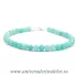 Bratara amazonit rotund fatetat - 5 mm