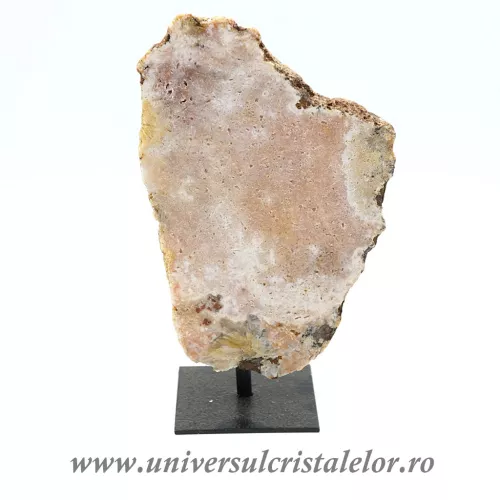 Ametist roz pe suport de metal mineral unicat m06