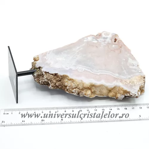 Ametist roz pe suport de metal mineral unicat m06