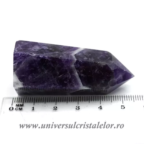 Ametist chevron varf cu baza unicat m05