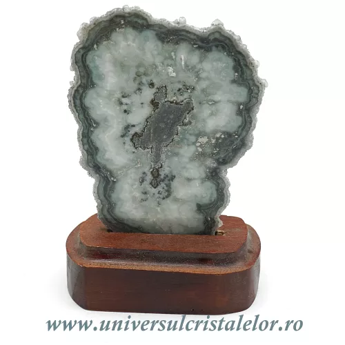 Felie ametist pe suport de lemn nimeral unicat m10 Felie ametist pe suport de lemn nimeral unicat m10