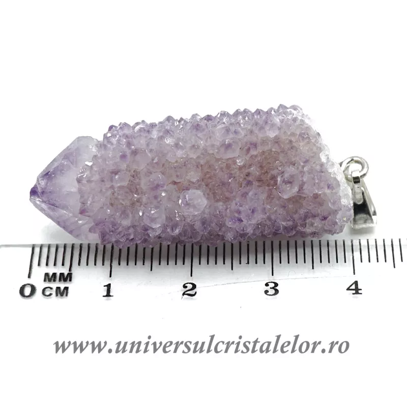 Pandantiv ametist cactus ( cuart spirit )