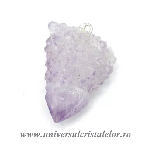 Pandantiv ametist cactus ( cuart spirit )