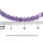 Bratara ametist rotund fatetat - 3,2 mm