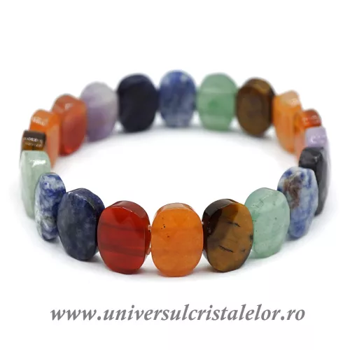 Bratara mixt cristale fatetat