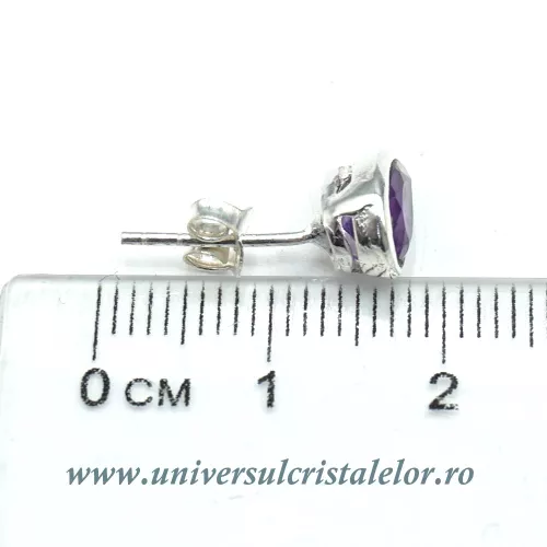 Cercei ametist lacrima fatetat - 6,5/9mm Cercei ametist lacrima fatetat - 6,5/9mm