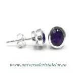 Cercei ametist oval fatetat -7/9 mm Cercei ametist oval fatetat -7/9 mm