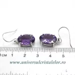 Cercei ametist oval fatetat Cercei ametist oval fatetat