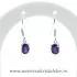 Cercei ametist oval fatetat- 5,5/7 mm 