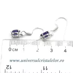 Cercei ametist oval fatetat- 5,5/7 mm Cercei ametist oval fatetat- 5,5/7 mm