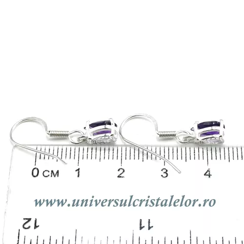 Cercei ametist lacrima fatetat -6/8 mm Cercei ametist lacrima fatetat -6/8 mm