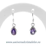 Cercei ametist lacrima fatetat - 7/10mm Cercei ametist lacrima fatetat - 7/10mm