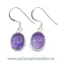 Cercei ametist oval