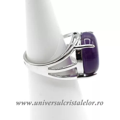 Inel ametist rotund reglabil m6
