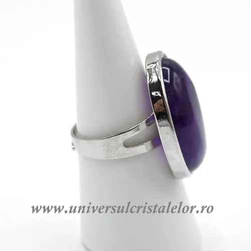 Inel ametist oval reglabil m5