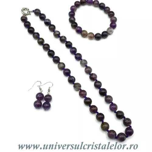 Set bijuterii ametist 10mm