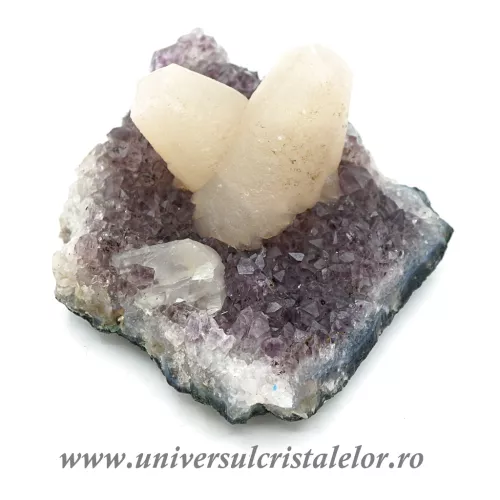 Ametist cu calcit mineral unicat m02