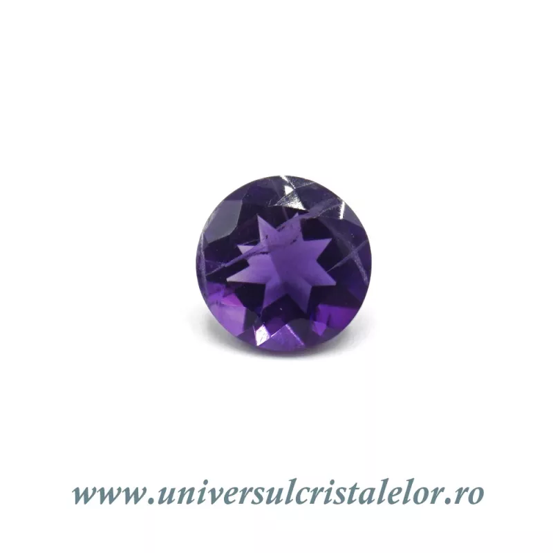 Ametist fatetat rotund 8 mm Ametist fatetat rotund 8 mm