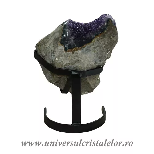Ametist pe suport de metal mineral unicat m02