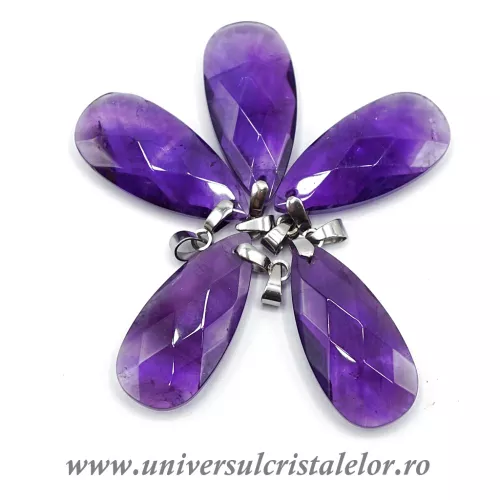 Pandantiv ametist lacrima fatetat