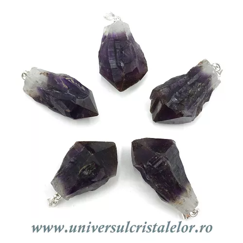 Pandantiv ametist bicolor varf natural Pandantiv ametist bicolor varf natural