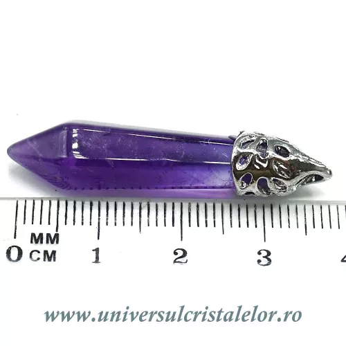 Pandantiv ametist varf slefuit