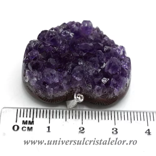 Pandantiv ametist inima m3