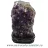 Ametist pe suport de lemn mineral unicat m03