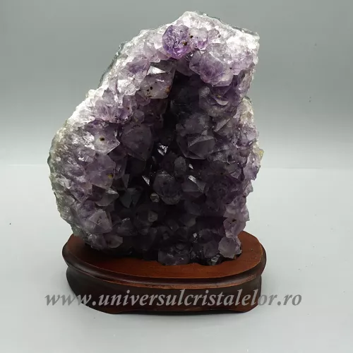 Ametist pe suport de lemn mineral unicat m10 Ametist pe suport de lemn mineral unicat m10