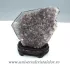 Ametist pe suport de lemn mineral unicat m01