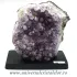 Ametist pe suport de lemn mineral unicat m07