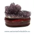 Ametist pe suport de lemn mineral unicat m11