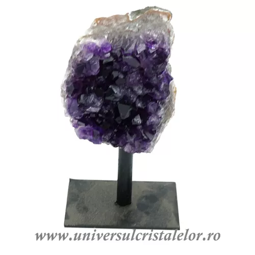 Ametist pe suport de metal mineral unicat m09