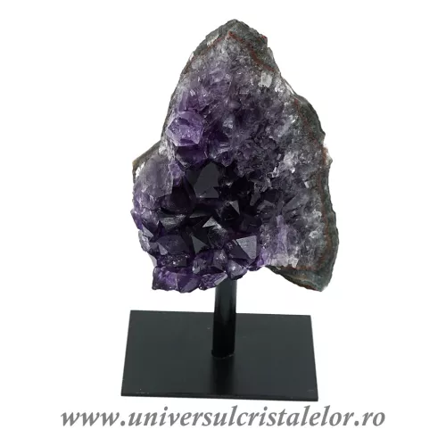 Ametist pe suport de metal mineral unicat m04