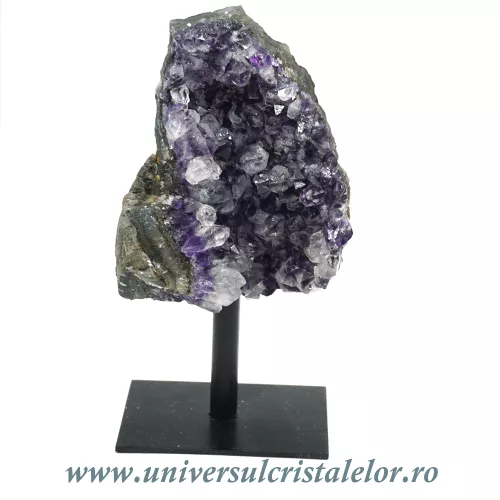 Ametist pe suport de metal mineral unicat m06