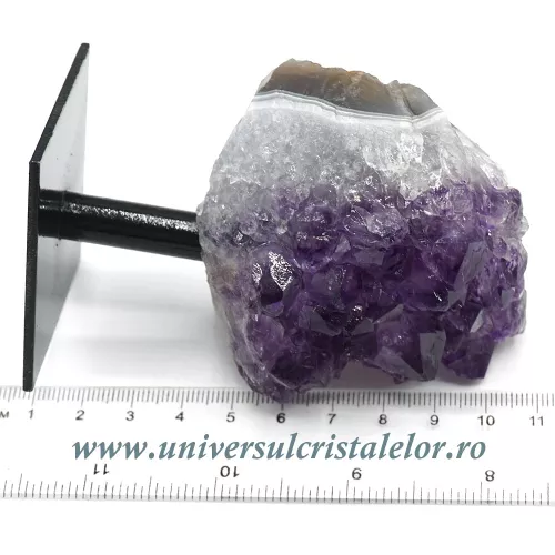 Ametist pe suport de metal mineral unicat m07 Ametist pe suport de metal mineral unicat m07