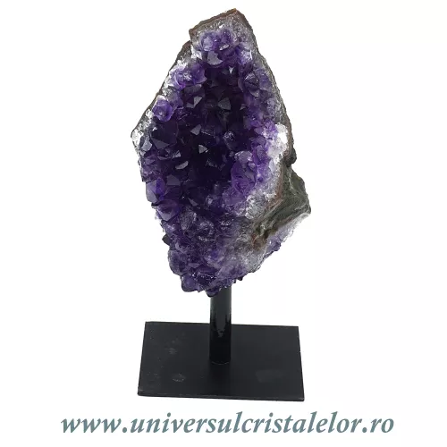 Ametist pe suport de metal mineral unicat m04