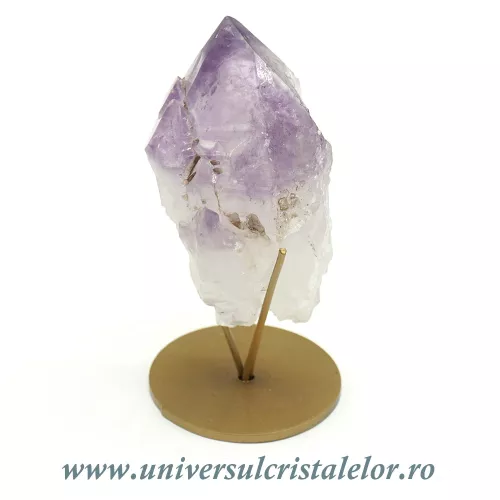 Varf ametist pe suport de metal unicat m03