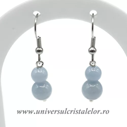 Cercei angelit rotund-8mm m03 Cercei angelit rotund-8mm m03