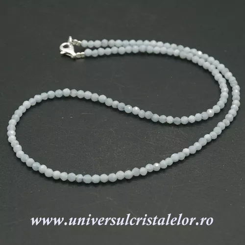 Colier angelit rotund fatetat - 3.4mm Colier angelit rotund fatetat - 3.4mm