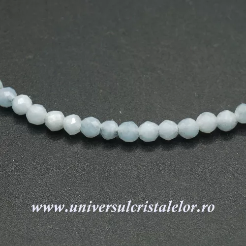 Colier angelit rotund fatetat - 3.4mm Colier angelit rotund fatetat - 3.4mm