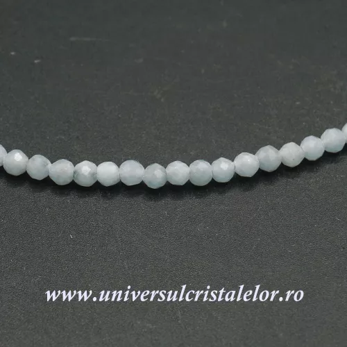 Colier angelit rotund fatetat - 3.6mm Colier angelit rotund fatetat - 3.6mm
