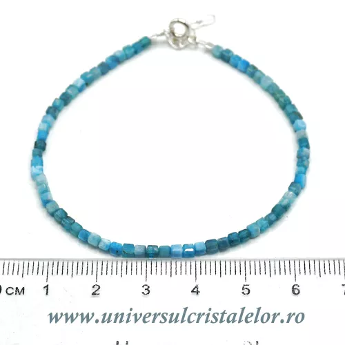 Bratara apatit cub fatetat - 2,6mm Bratara apatit cub fatetat - 2,6mm