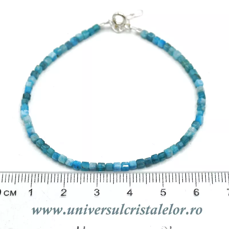 Bratara apatit cub fatetat - 2,6mm Bratara apatit cub fatetat - 2,6mm